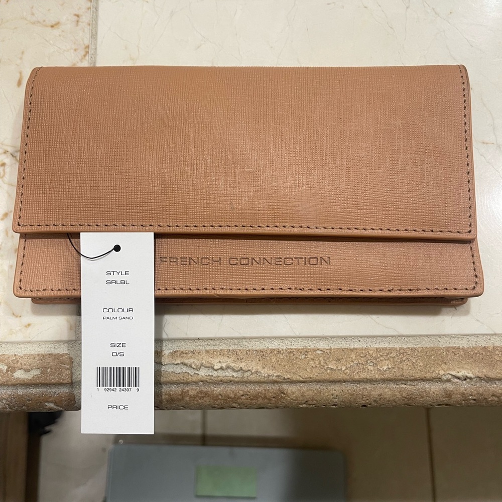 French connection tan wallet new with tags